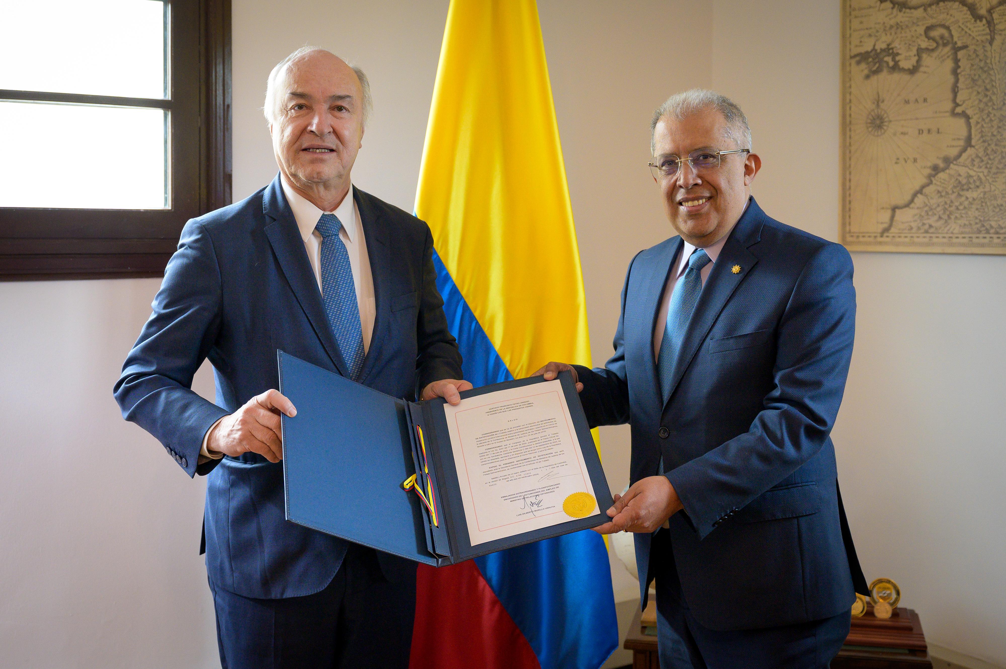 Colombia ratifica el “Tratado Relativo a la Transmisión Electrónica de Solicitudes de Cooperación Jurídica Internacional entre Autoridades Centrales”
