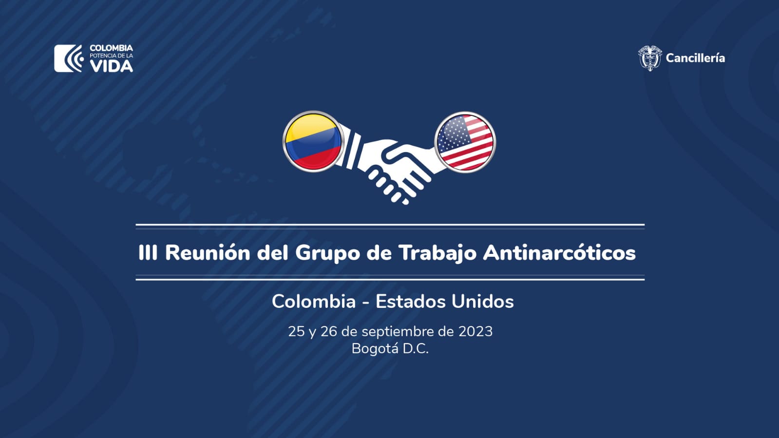 Colombia y Estados Unidos realizarán el Encuentro del Grupo de Trabajo Antinarcóticos