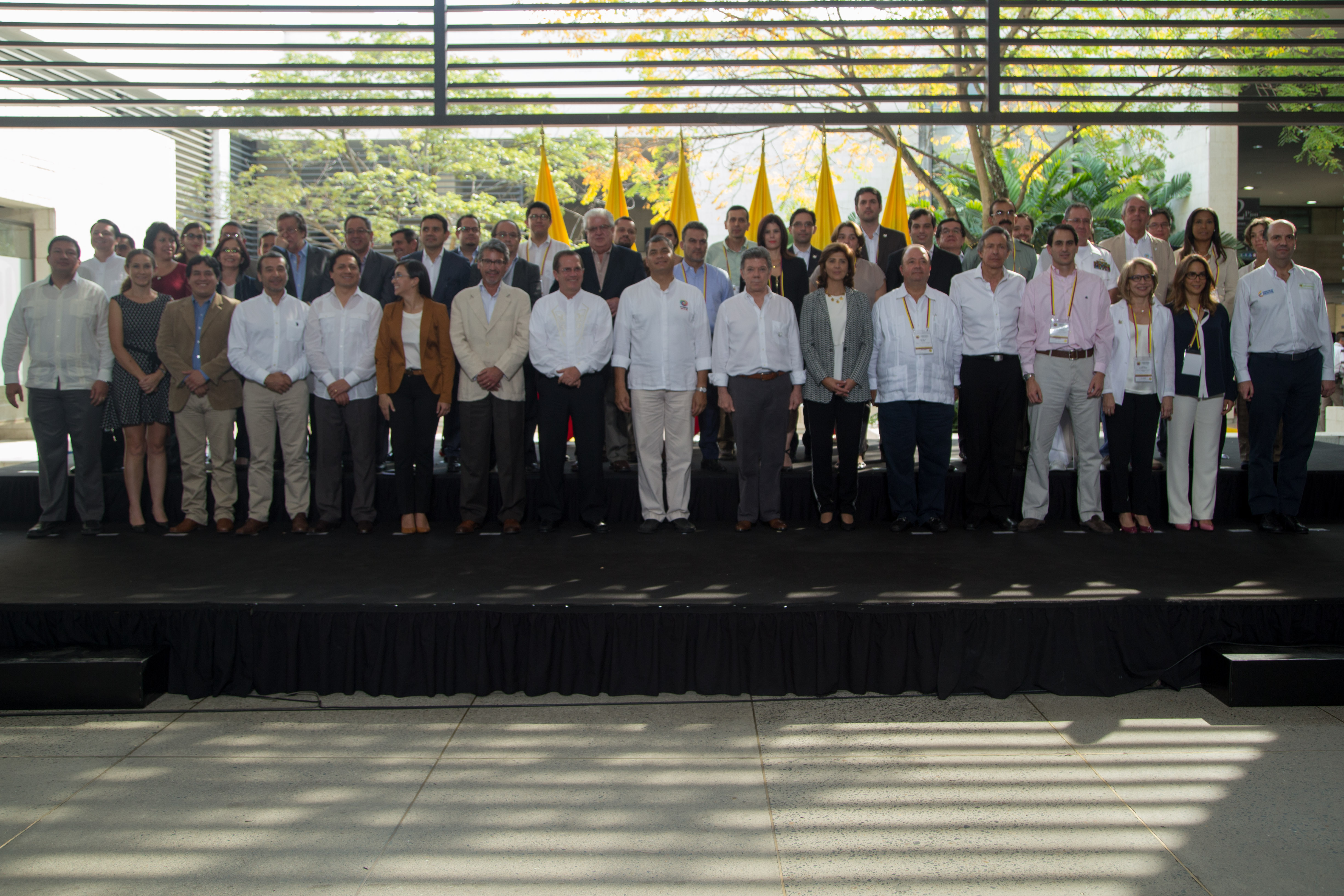 Foto oficial del IV Gabinete Binacional Colombia – Ecuador, liderado por los Presidentes Juan Manuel Santos y Rafael Correa