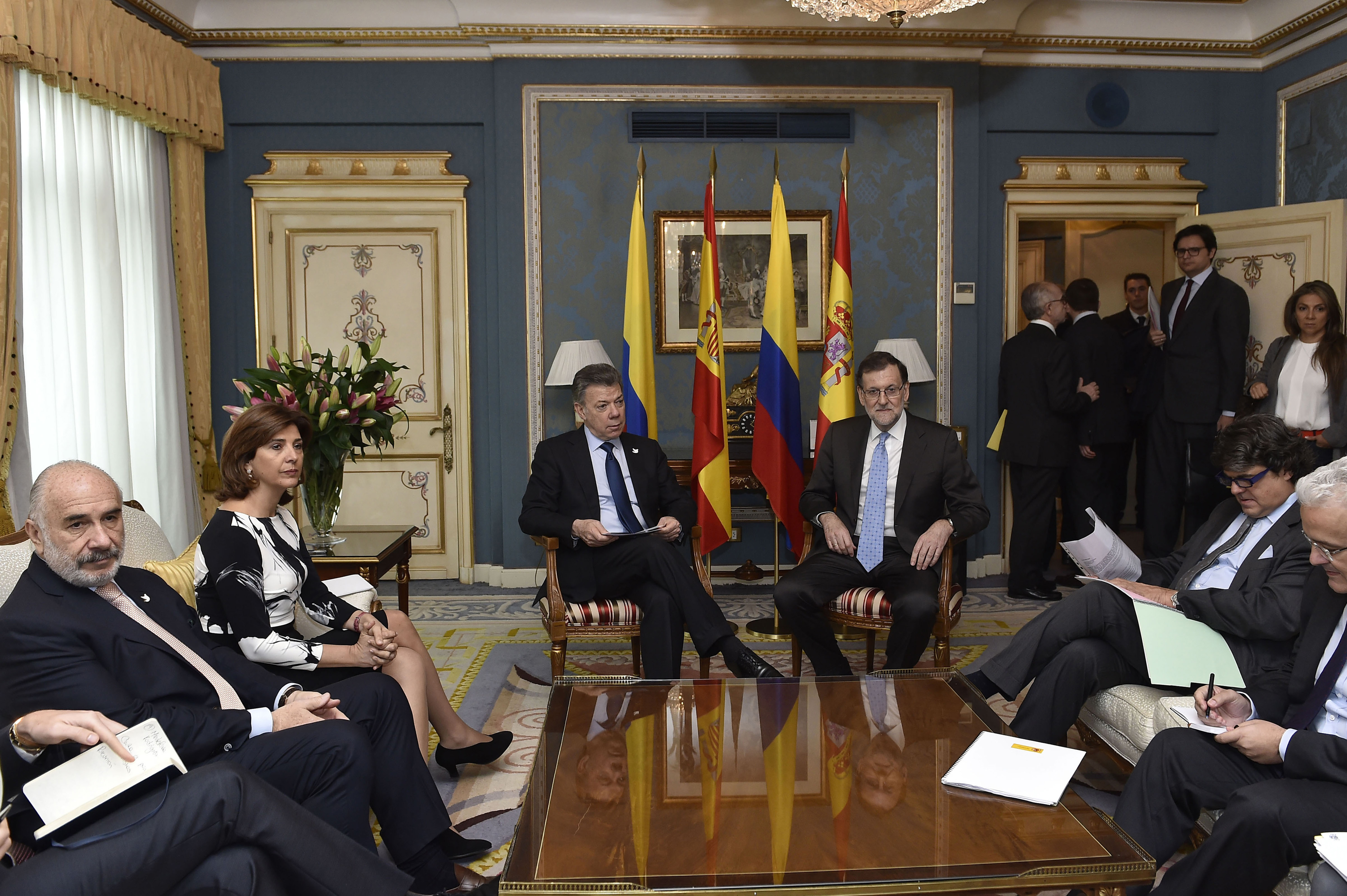Canciller participó en la reunión que sostuvieron el Presidente Santos con el Presidente del Gobierno español, Mariano Rajoy