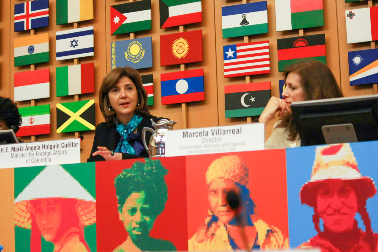 Canciller Holguín intervino en el evento de alto nivel de la FAO “Sumémonos a las mujeres rurales para poner fin al hambre y a la pobreza”