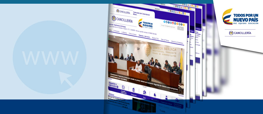 En los días de Semana Santa, la Cancillería cuenta con 180 páginas web al servicio de los colombianos para comunicarles información de interés