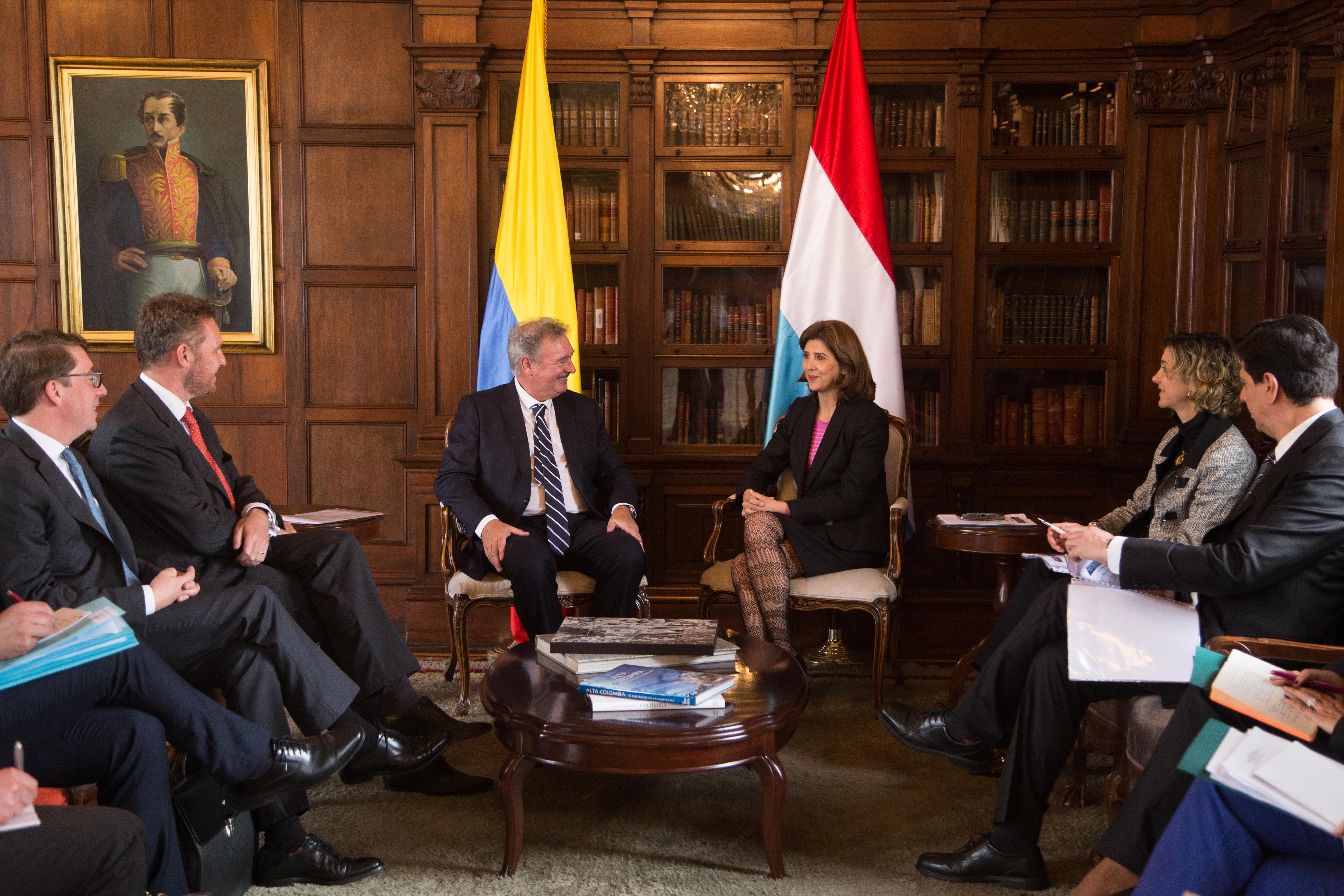 Cancilleres de Colombia y Luxemburgo revisaron agenda bilateral y exploraron mecanismos para estrechar la relación en asuntos políticos y económicos 