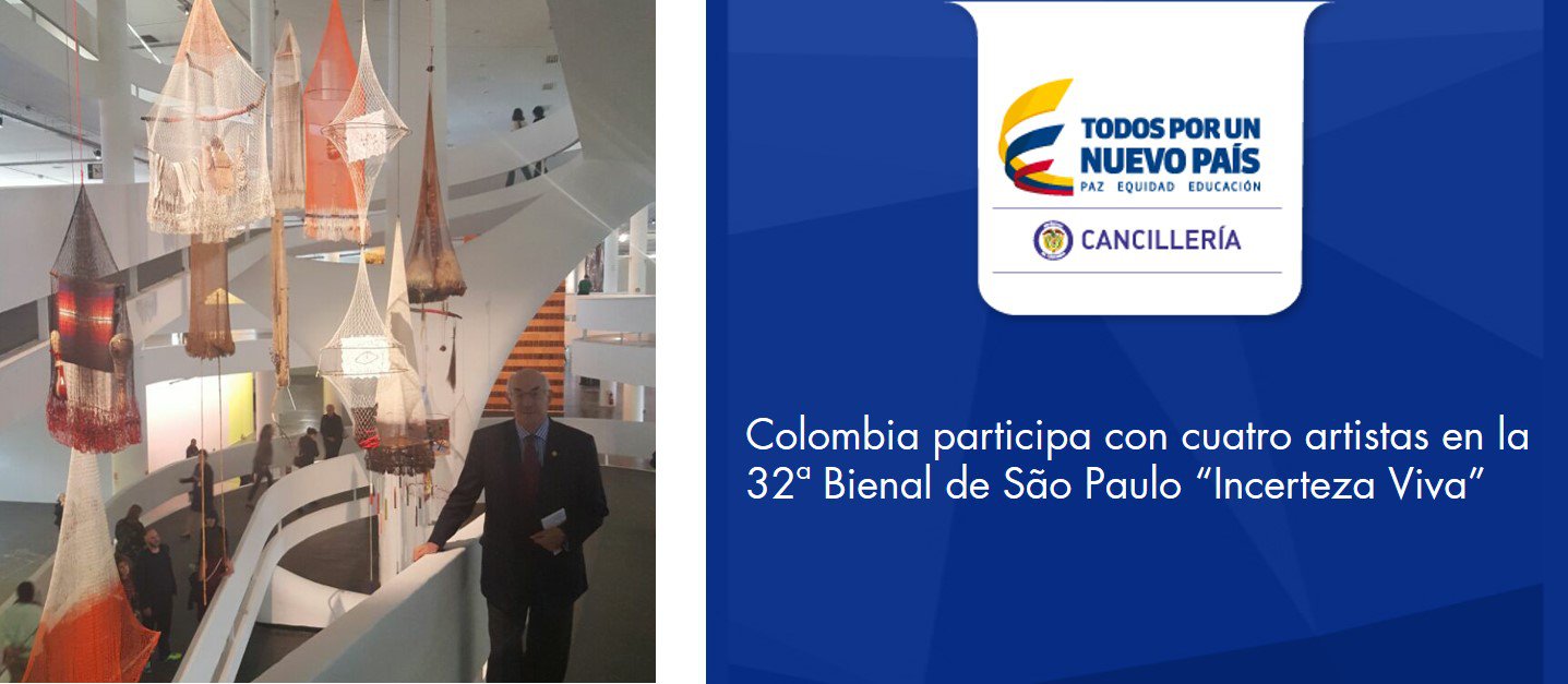 Colombia participa en la 32ª Bienal de São Paulo “Incerteza Viva”