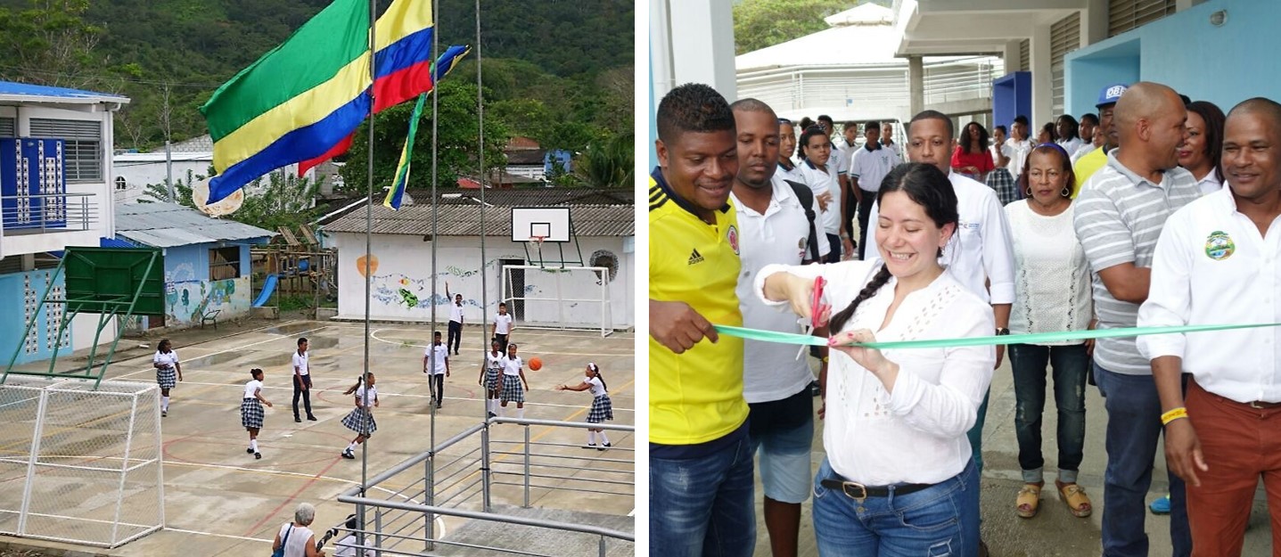 Cancillería inauguró placa polideportiva en Capurganá, Chocó