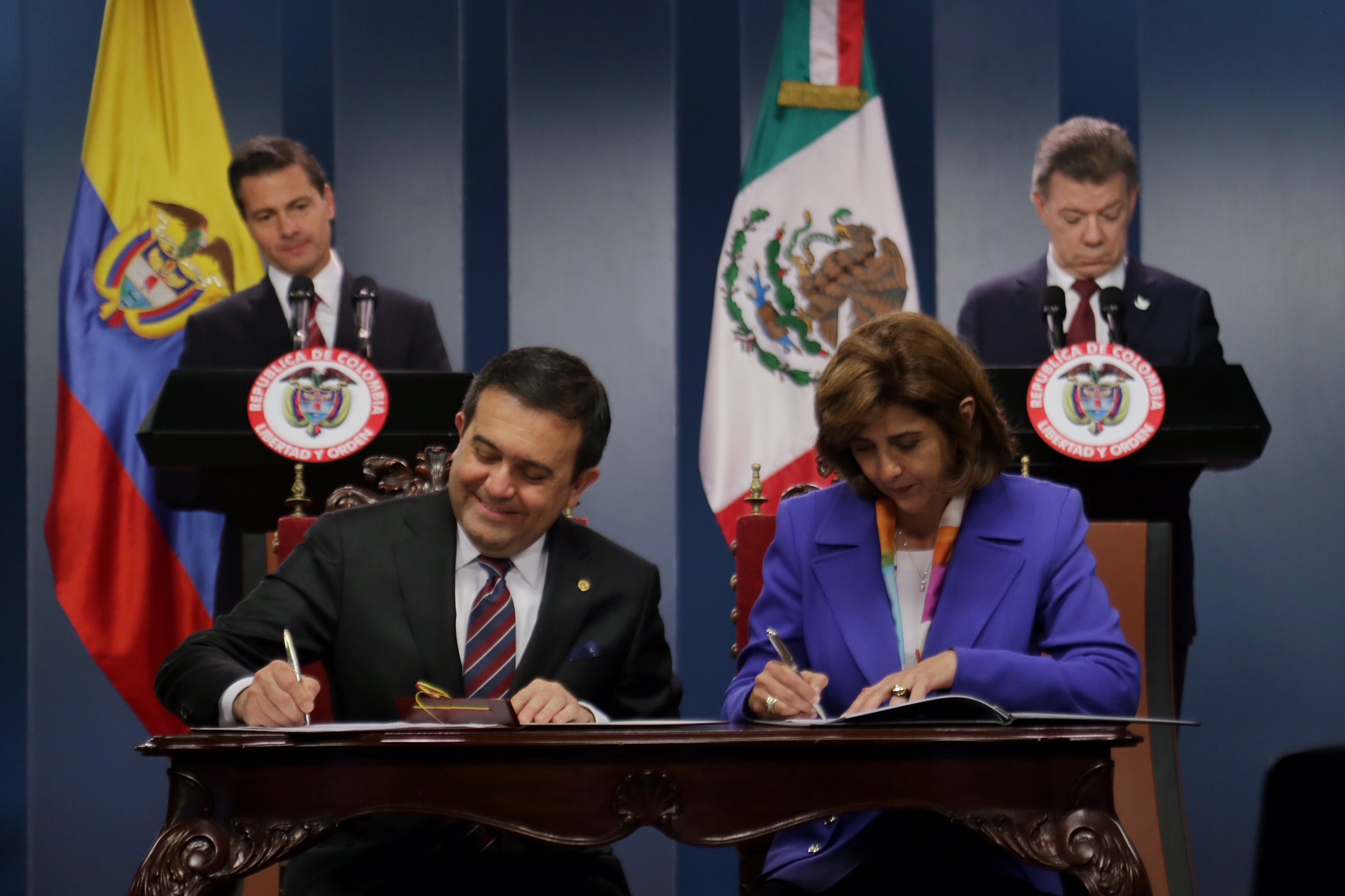 Colombia y México firmaron instrumentos de cooperación luego del encuentro de los Presidentes Juan Manuel Santos y Enrique Peña Nieto