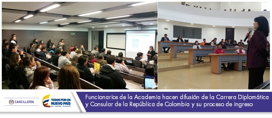 Estudiantes en charla sobre la Academia Diplomática “Augusto Ramírez Ocampo” 