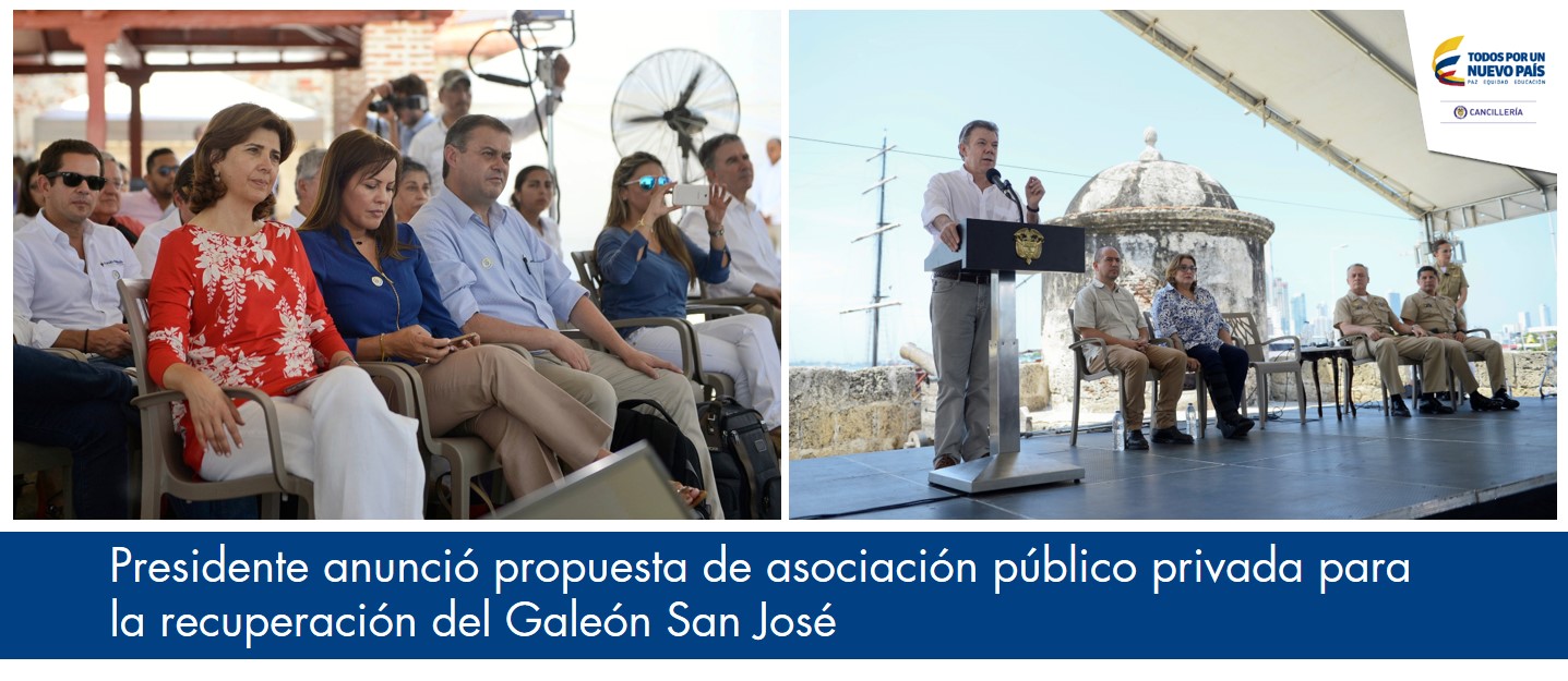 Presidente anunció propuesta de asociación público privada para la recuperación del Galeón San José