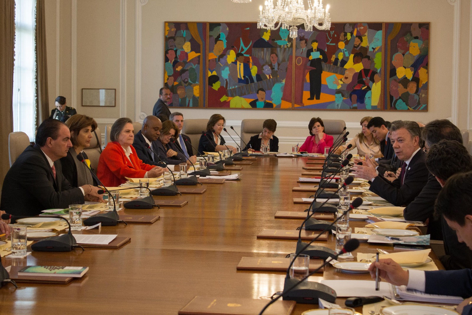 La Ministra de Relaciones Exteriores, María Ángela Holguín, participó en el Consejo de Ministros liderado por el Presidente Juan Manuel Santos.