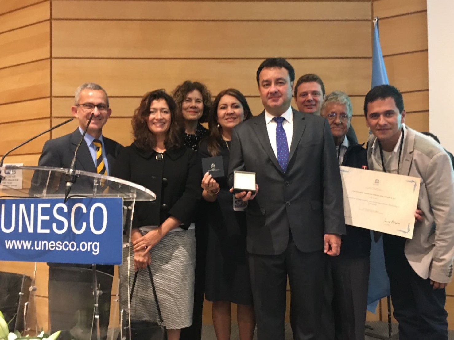 Embajada en Francia y delegación permanente de Colombia ante UNESCO acompañaron a la delegación de Armenia en la entrega del Premio UNESCO - Confucio 2017