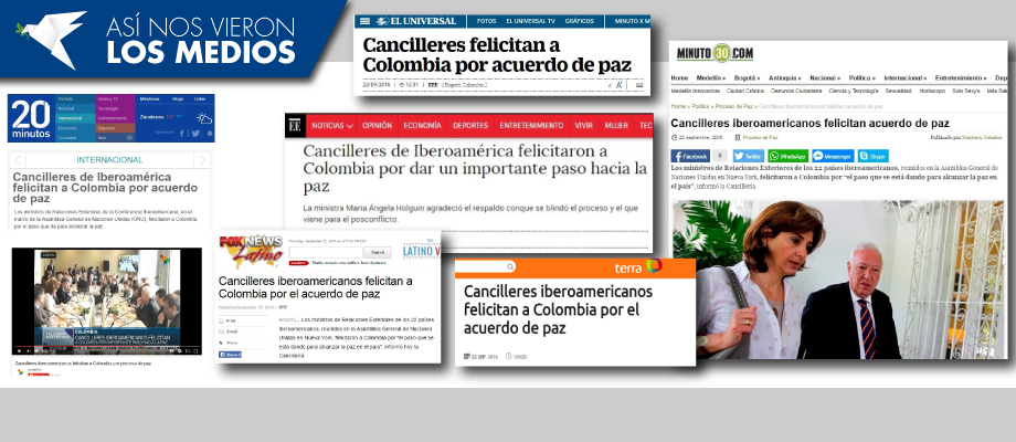 Así nos vieron los medios: Cancilleres iberoamericanos felicitan a Colombia por el Acuerdo de paz