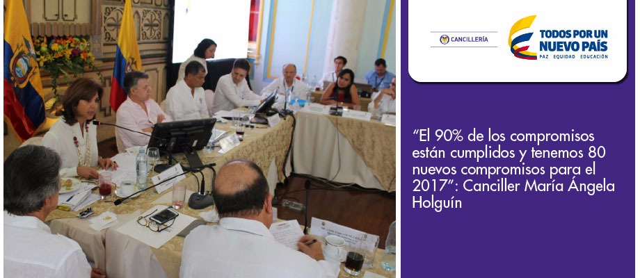 “El 90% de los compromisos están cumplidos y tenemos 80 nuevos compromisos para el 2017”: Canciller Holguín