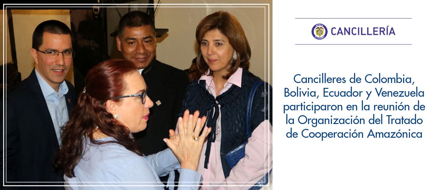 Cancilleres de Colombia, Bolivia, Ecuador y Venezuela participaron en la reunión de la Organización del Tratado de Cooperación Amazónica