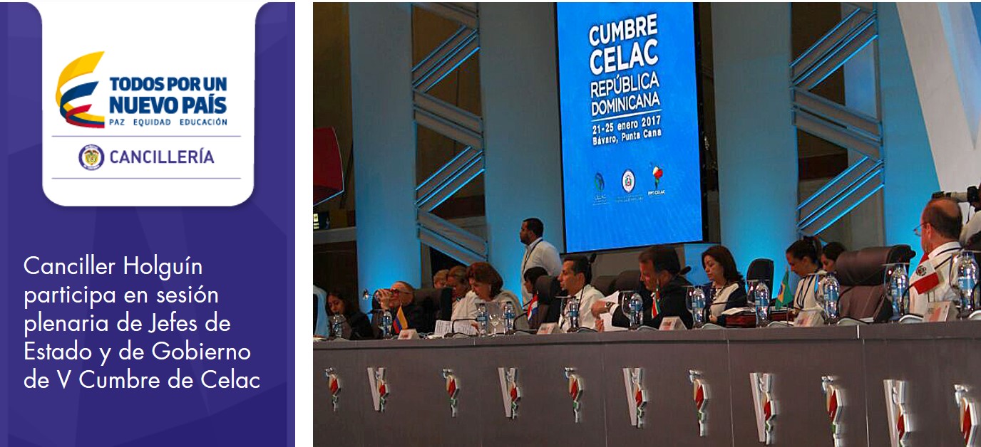 Canciller Holguín participa en la sesión plenaria de Jefes de Estado y de Gobierno de V Cumbre de Celac