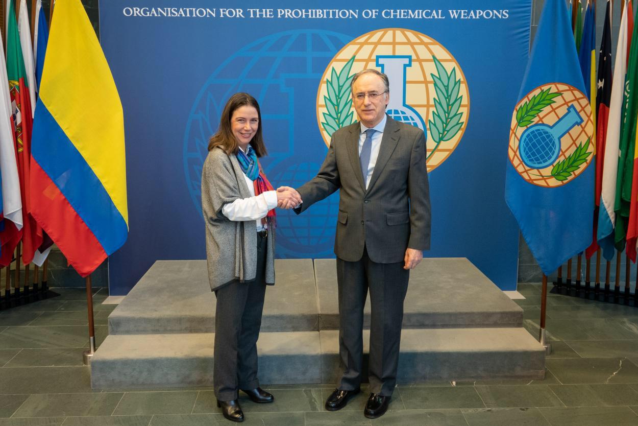 Viceministra Adriana Mejía Hernández se reunió con el Director General de la Organización para la Prohibición de las Armas Químicas