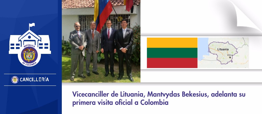 Vicecanciller de Lituania, Mantvydas Bekesius, adelanta su primera visita oficial a Colombia