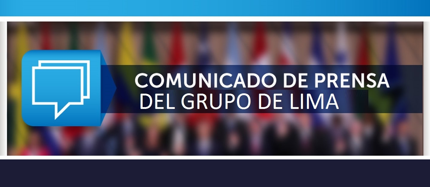 Comunicado de prensa del Grupo de Lima