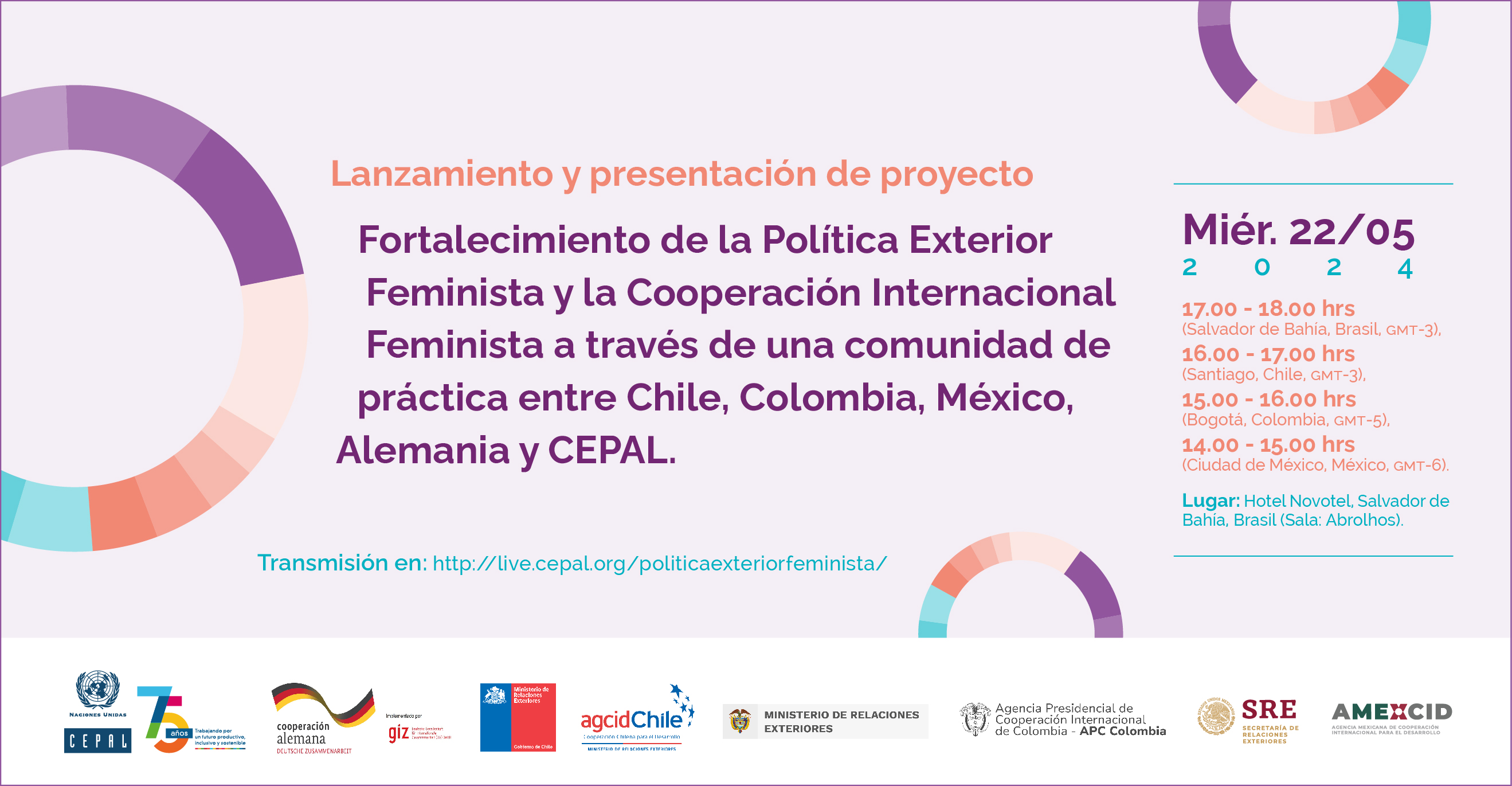 Colombia hará parte del proyecto 'Fortalecimiento de la Política Exterior Feminista y la Cooperación Internacional Feminista', junto a Chile, México, Alemania y Cepal