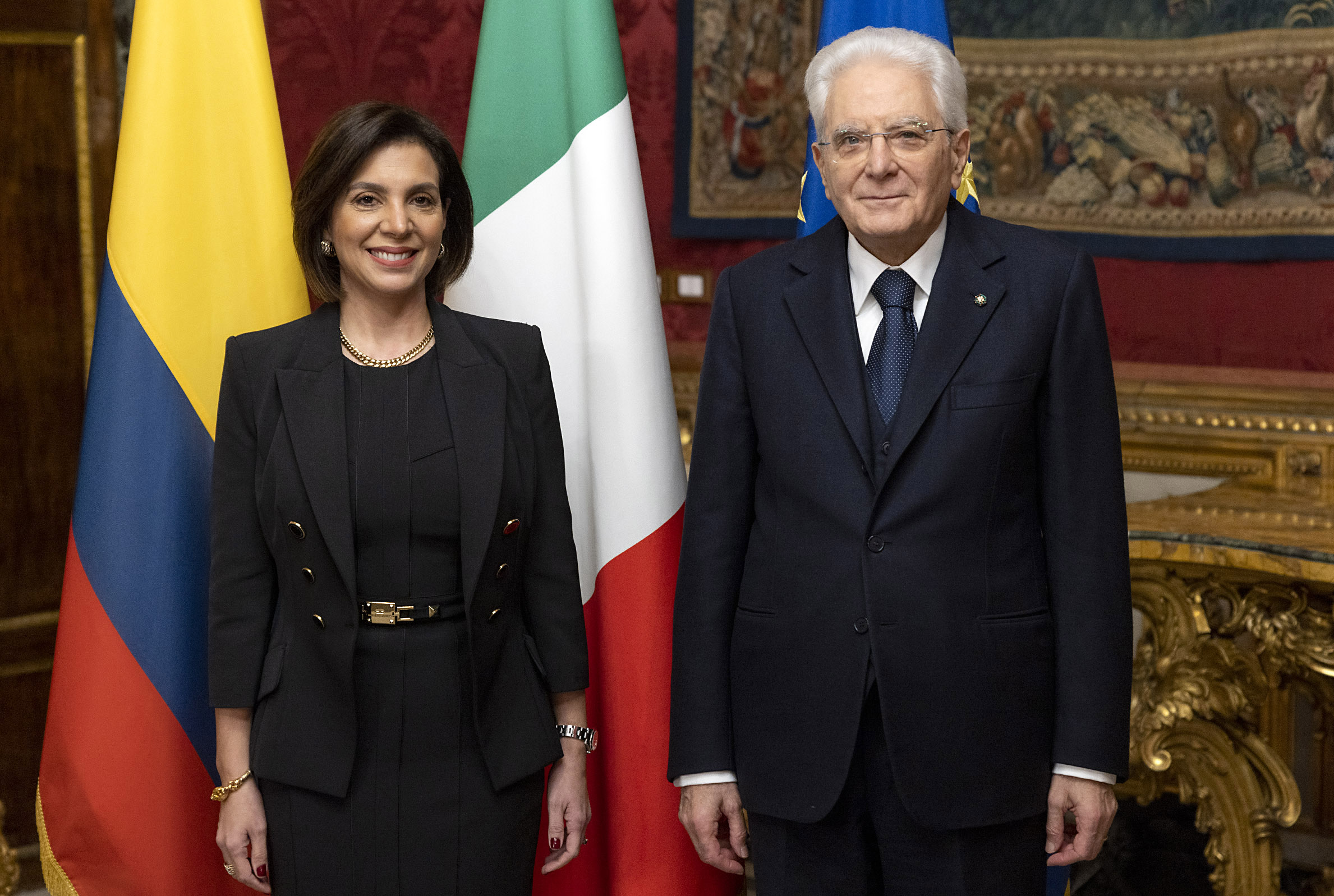 La Embajadora Ligia Margarita Quessep Bitar presentó cartas credenciales ante el Presidente de la República Italiana, Sergio Mattarella