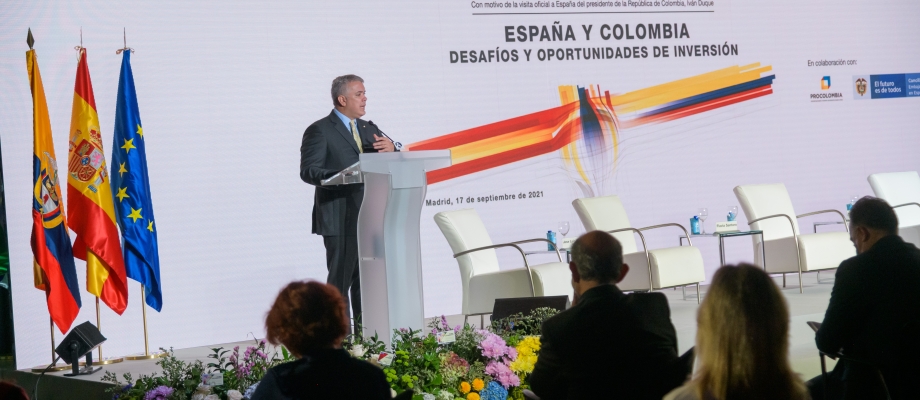 Colombia está abierta para hacer negocios y es el destino donde España se puede sentir más a gusto en América Latina y el Caribe: Duque