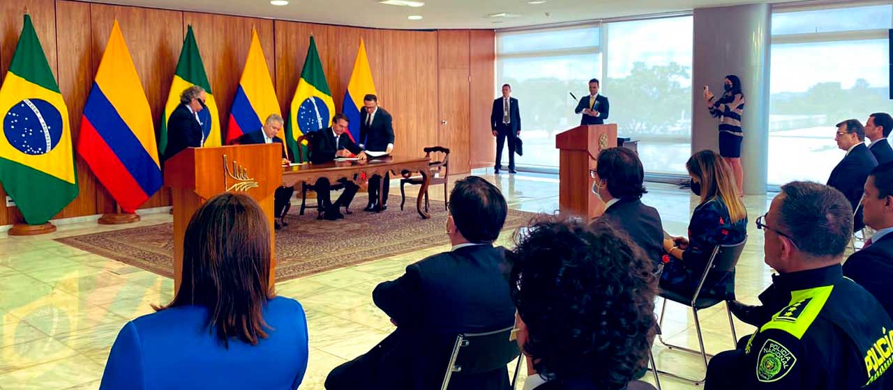 Colombia y Brasil firman siete acuerdos de cooperación en la Visita Oficial del Presidente Duque