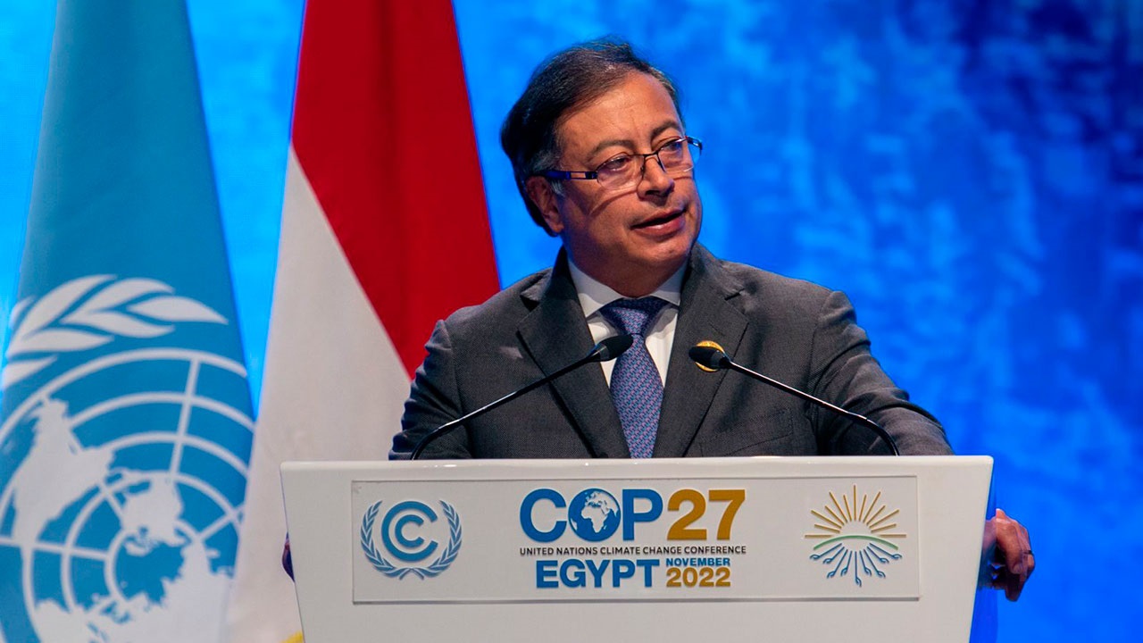 Presidente Petro aseguró en COP 27 de Egipto que para enfrentar la crisis climática “la solución es un mundo sin petróleo y sin carbón”
