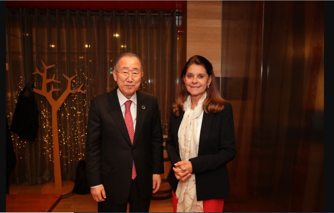 Vicepresidente y Canciller dialoga con Ban Ki Moon sobre los avances de Colombia en materia de crecimiento verde