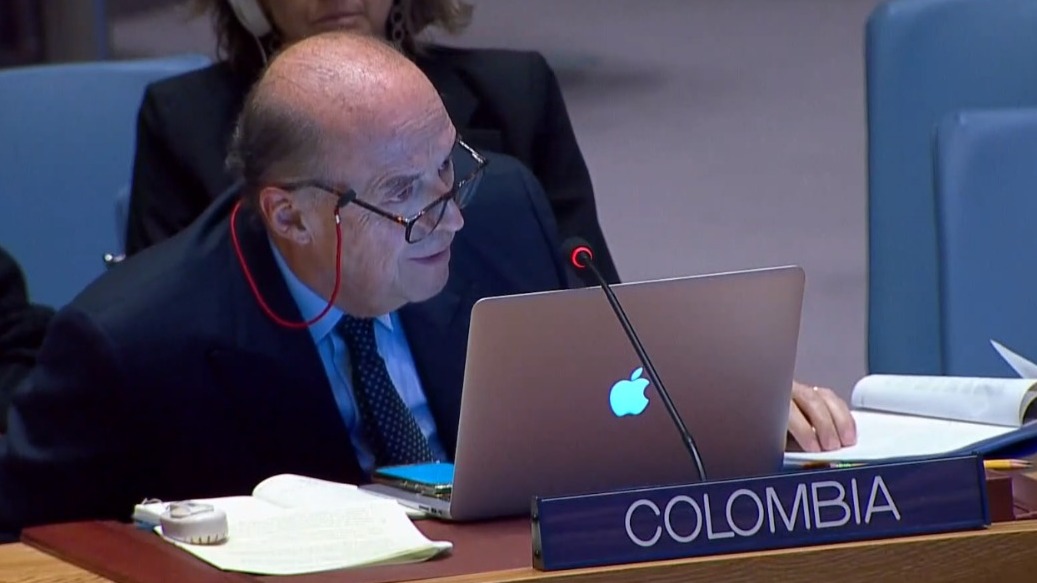 “Siento la obligación de llamar la atención del Consejo de Seguridad, porque sí tenemos enemigos del proceso de paz”, Canciller Álvaro  Leyva en el Consejo de Seguridad de las Naciones Unidas