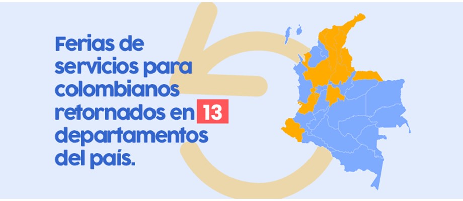 Con 15 ferias de servicios en 13 departamentos del país, el Ministerio de Relaciones Exteriores refuerza la atención a los colombianos retornados