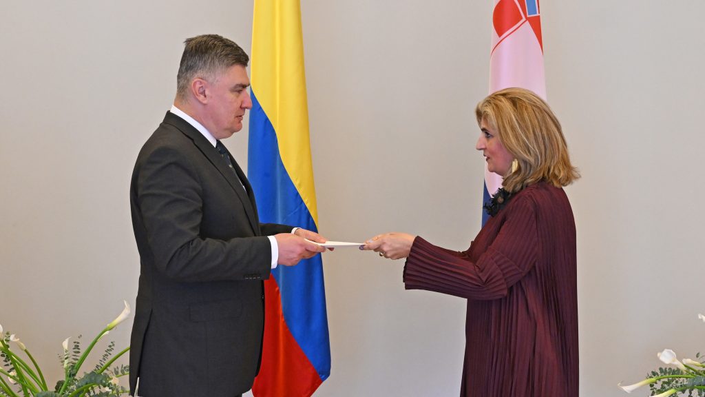 Embajadora Laura Gil presentó sus Cartas Credenciales ante el Presidente de la República de Croacia