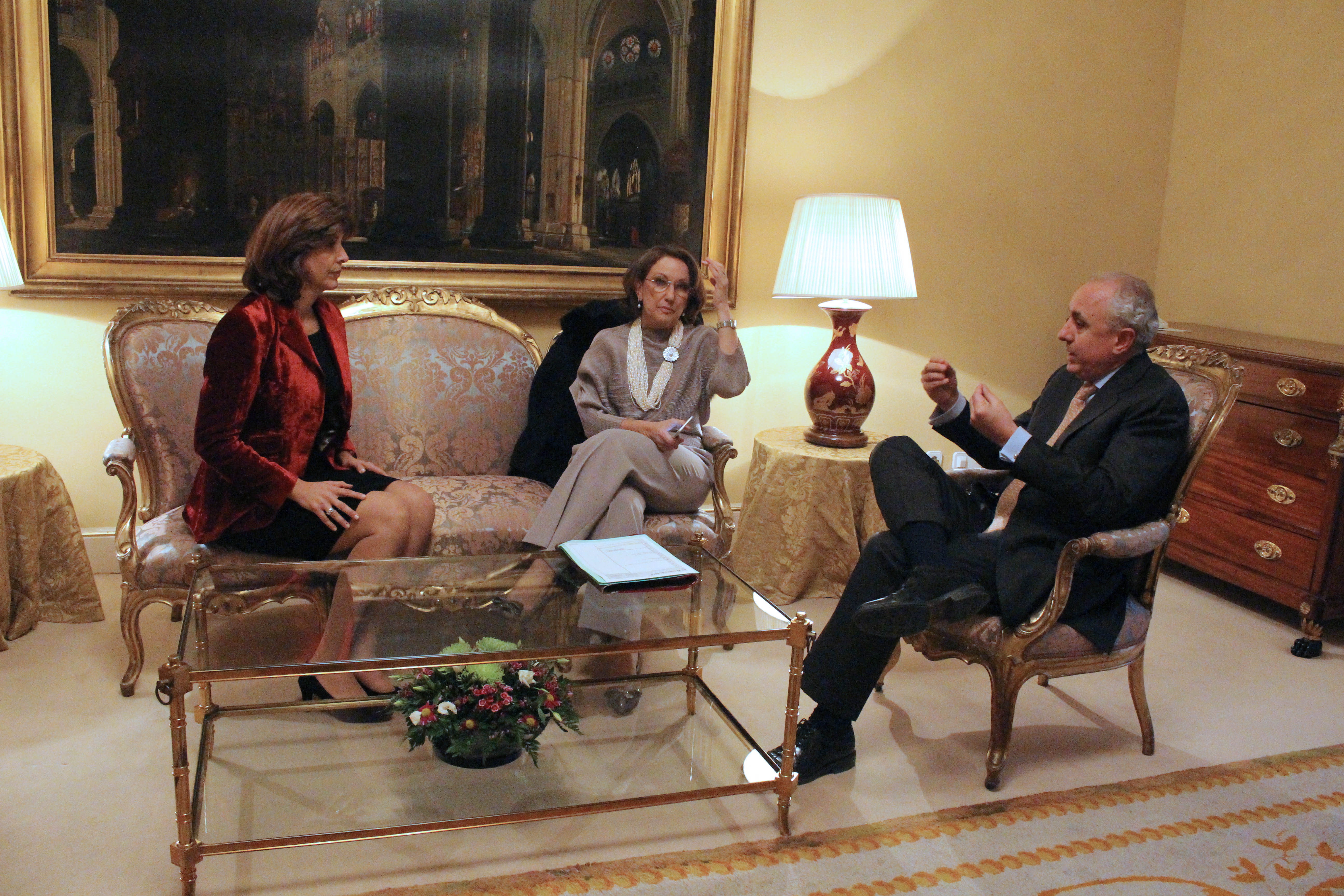 Ministra de Relaciones Exteriores, María Ángela Holguín, Secretaria General Iberoamericana, Rebeca Grynspan