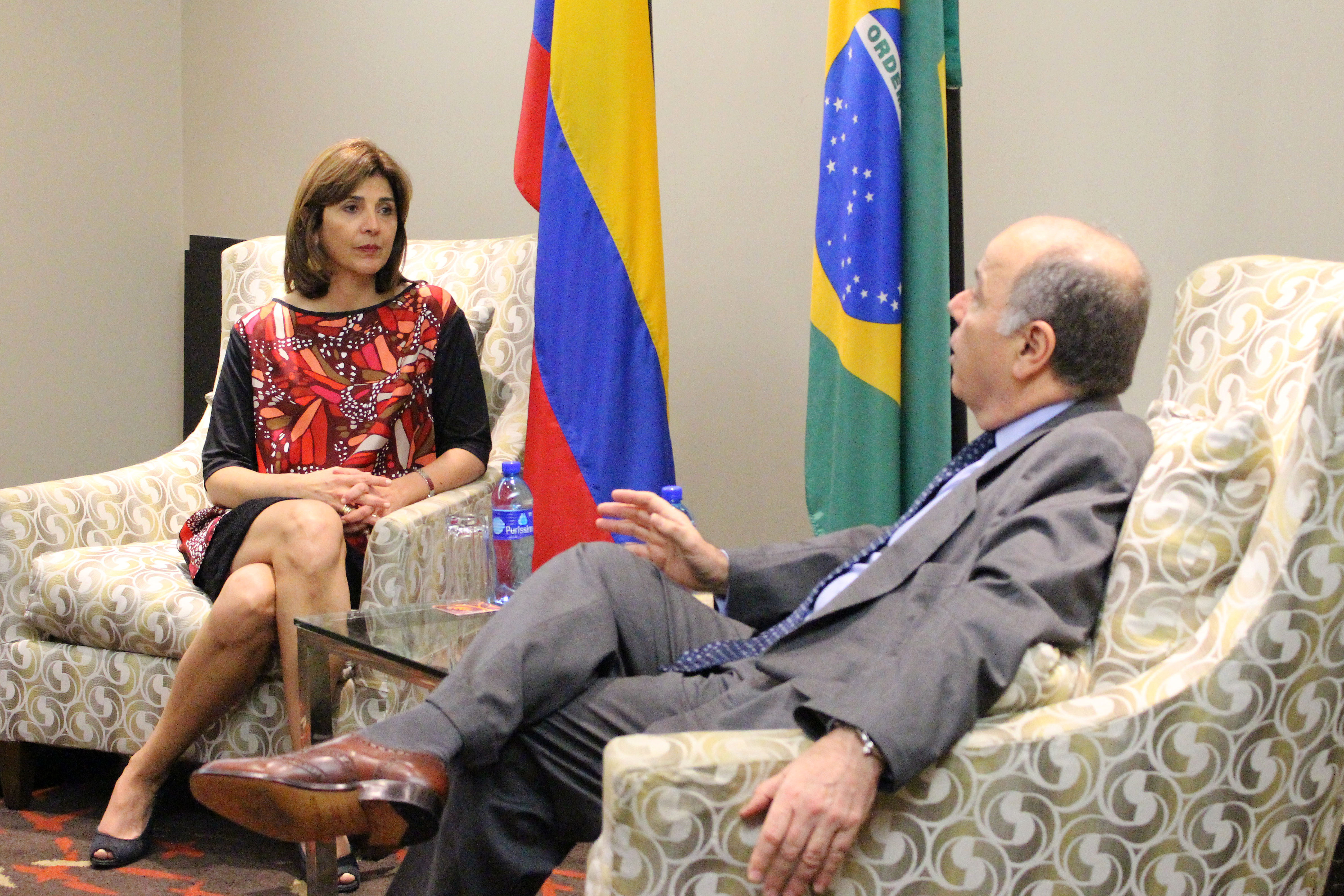 Cancilleres de Colombia y Brasil, encuentro bilateral, VII Cumbre de las Américas 