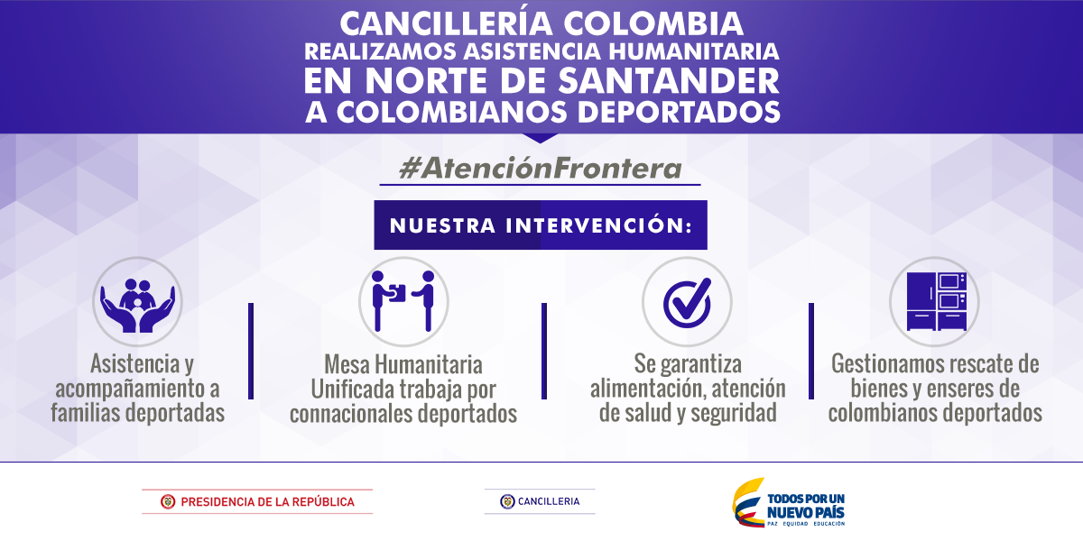 Gobierno Nacional coordina acciones humanitarias en frontera 