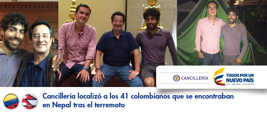 Cancilleria localizo 41 colombianos tras terremoto en Nepal