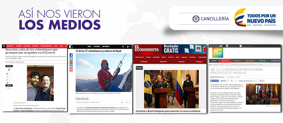 Monitoreo de medios, de 27 al 30 de abril