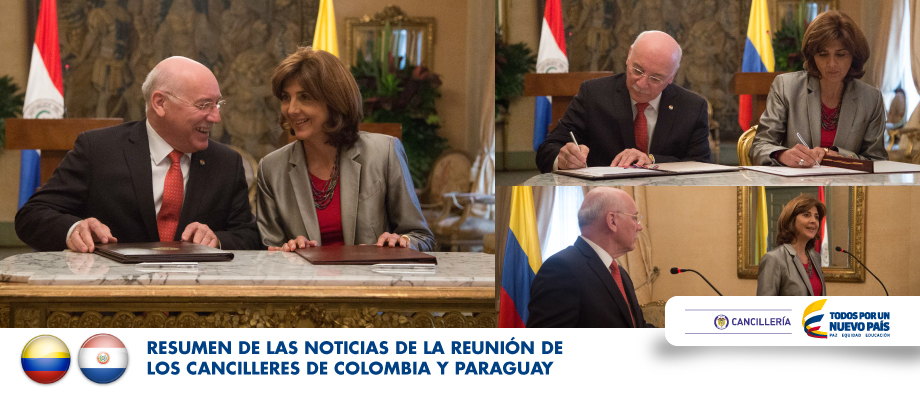 Cancilleres de Colombia y Paraguay