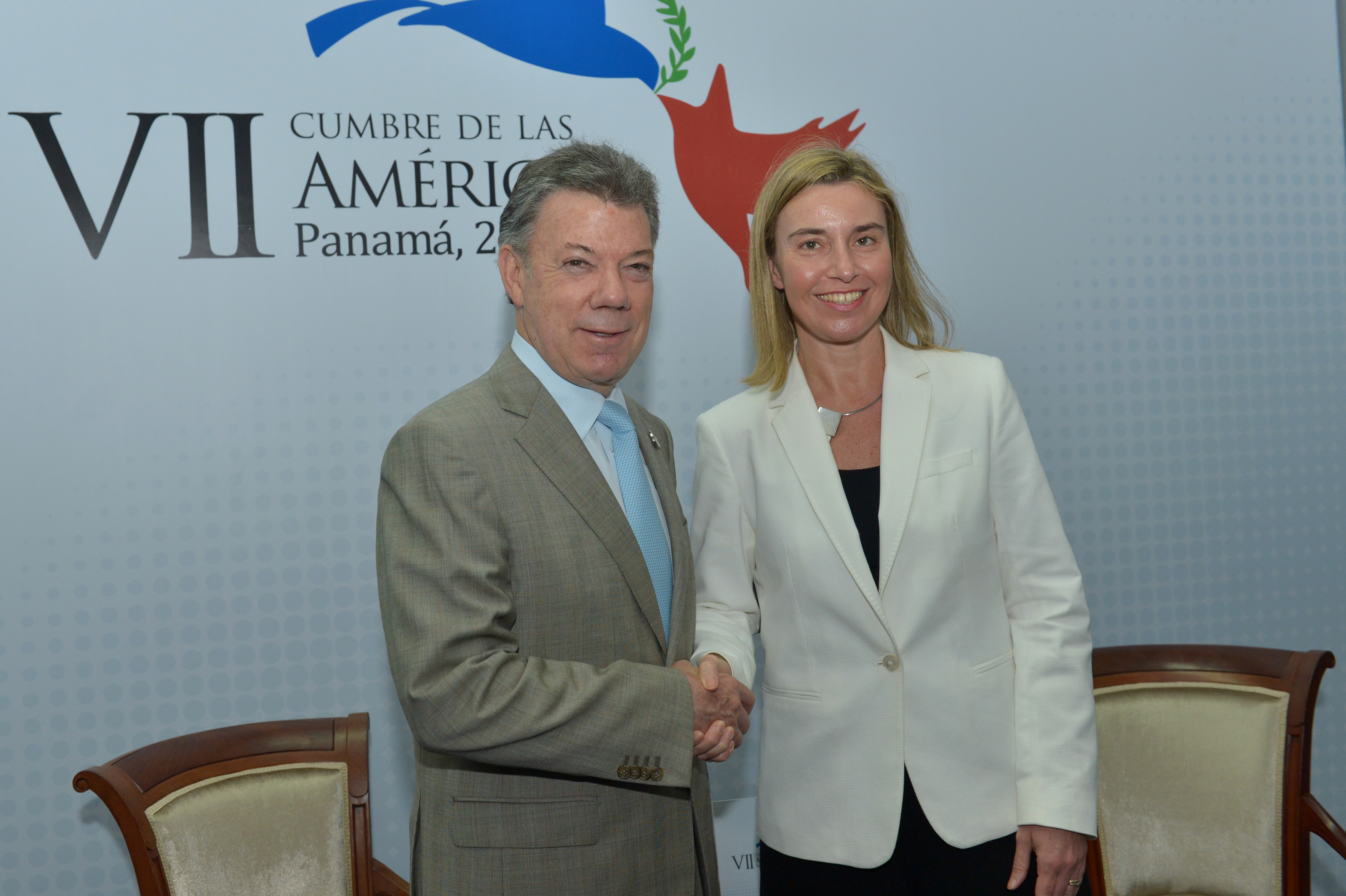 Presidente Santos y Canciller Holguín se reunieron con la Alta Representante de la Unión Europea para Asuntos Exteriores y Política de Seguridad, Federica Mogherini 