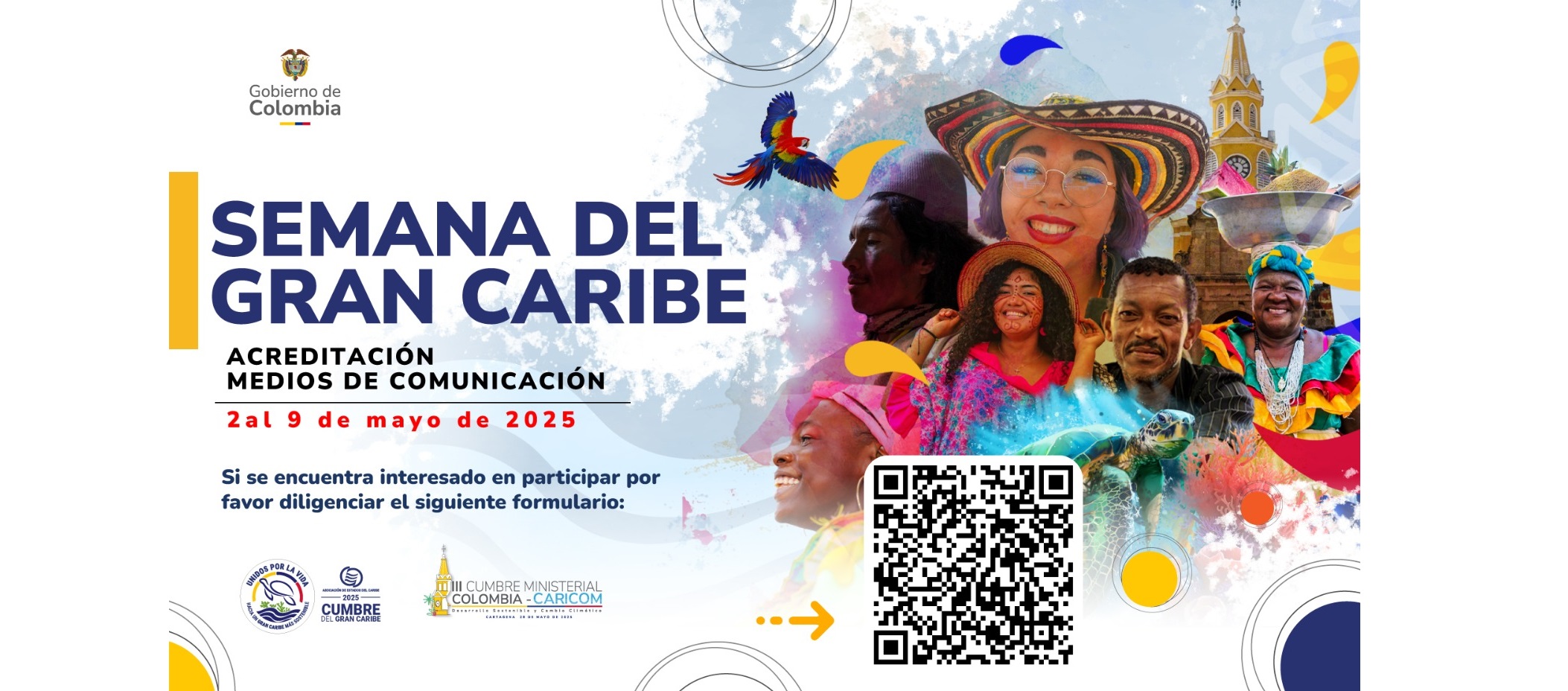 Colombia abre inscripciones para periodistas que deseen cubrir la Semana del Gran Caribe en Cartagena y Montería