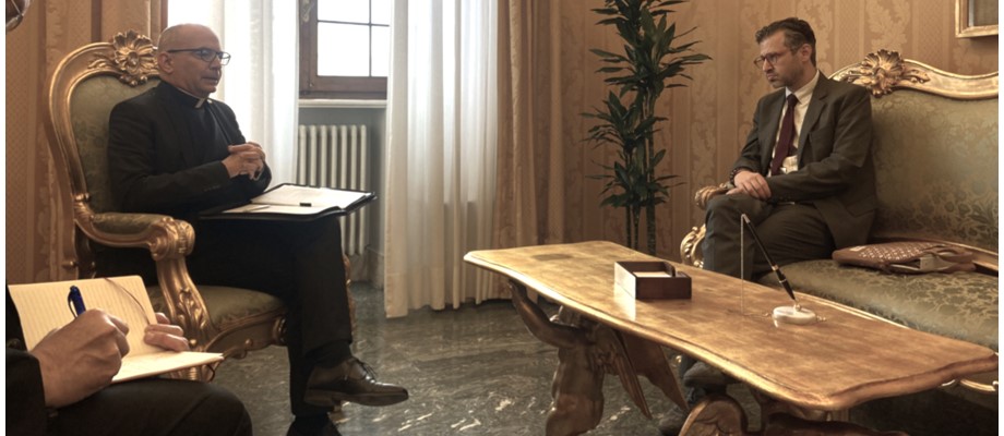 Viceministro Jaramillo se reúne con Ssubsecretario del Vaticano para el Sector Multilateral