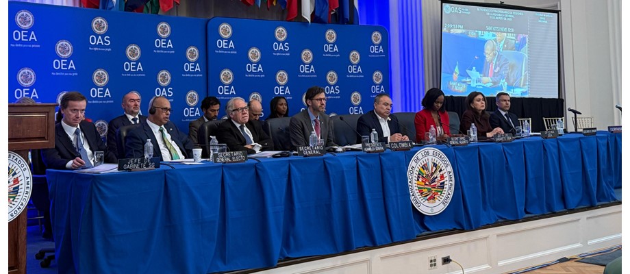 Viceministro Mauricio Jaramillo llamó al fortalecimiento del Sistema Interamericano durante la 56° Asamblea General Extraordinaria de la OEA