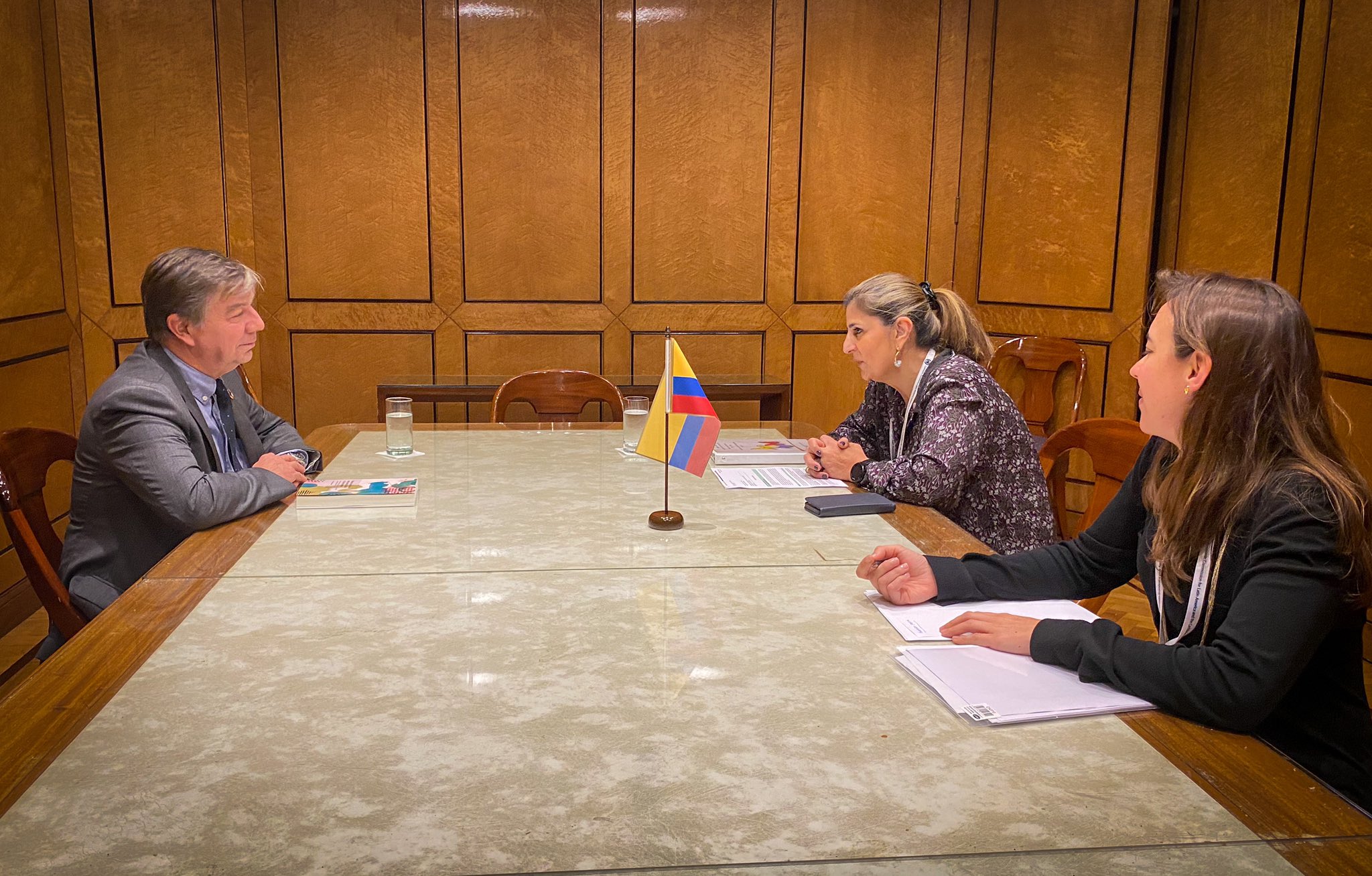 Reunión entre la Viceministra Laura Gil y el director de la Fundación Carolina, José Antonio Sanahuja