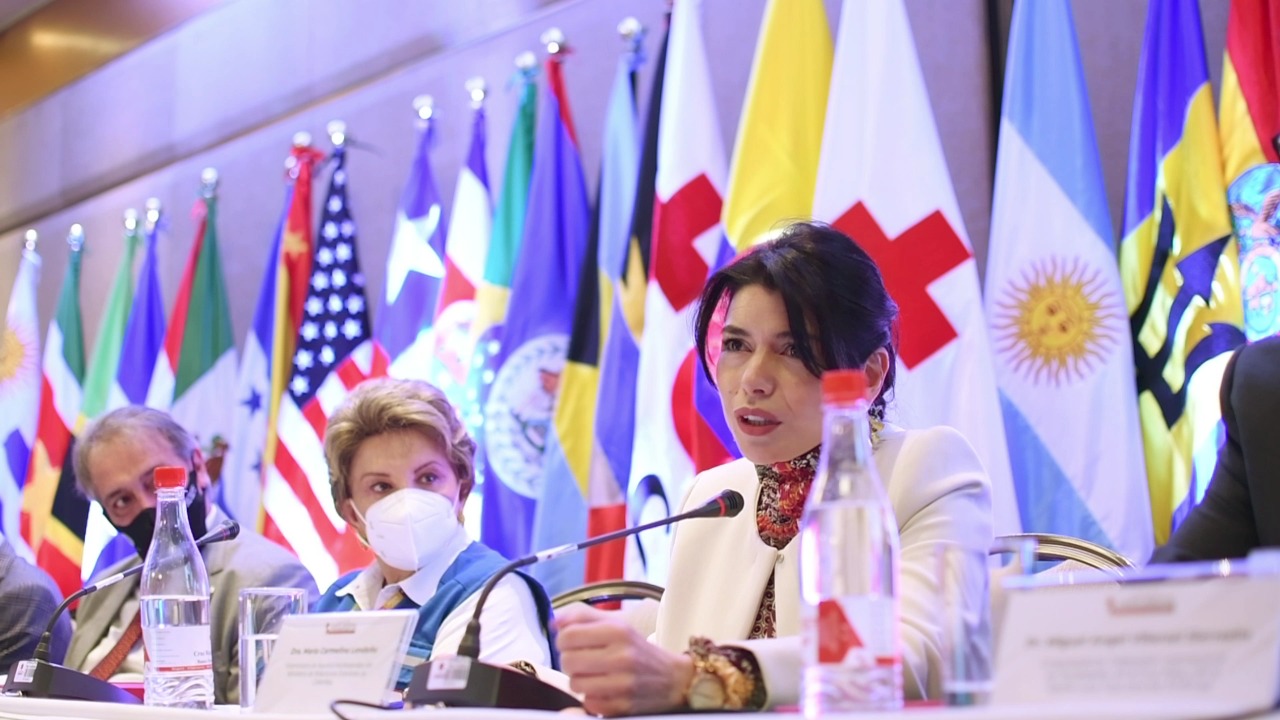 Viceministra de Asuntos Multilaterales, María Carmelina Londoño, participó en el acto protocolario de inauguración de la reunión del Comité Regional Interamericano de la Cruz Roja