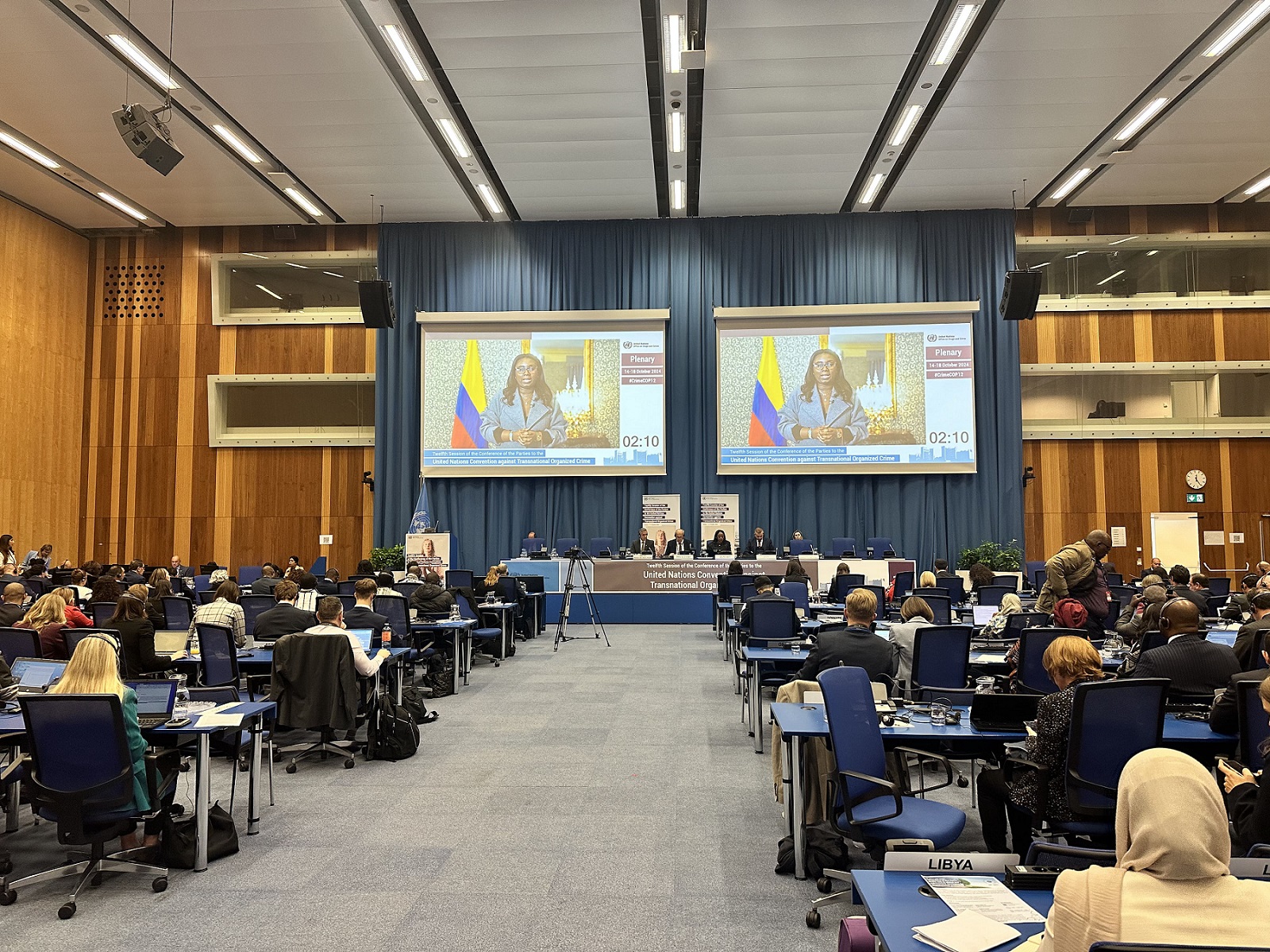 Cancillería destaca el compromiso de Colombia en la Lucha Contra la Delincuencia Organizada en el 12º Período de Sesiones de la UNTOC