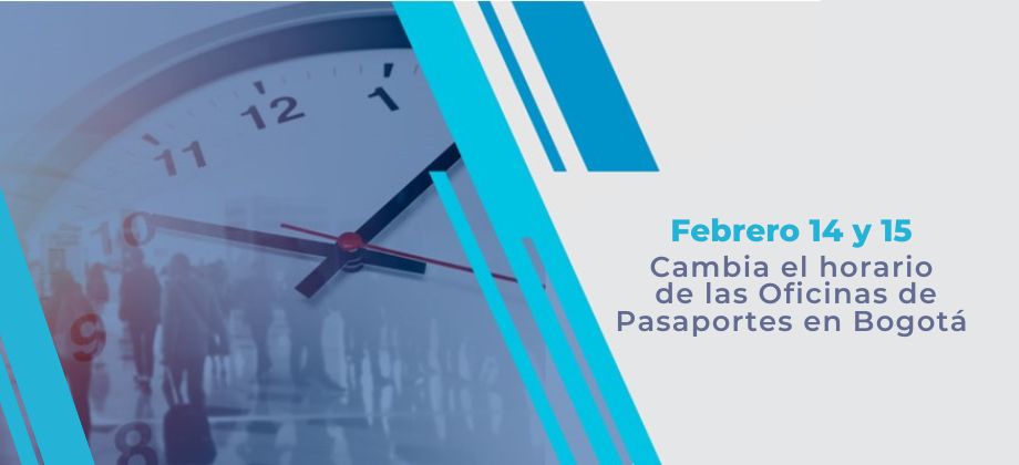 Horarios de atención de las Oficina de Pasaportes: 14 y 15 de febrero de 2023