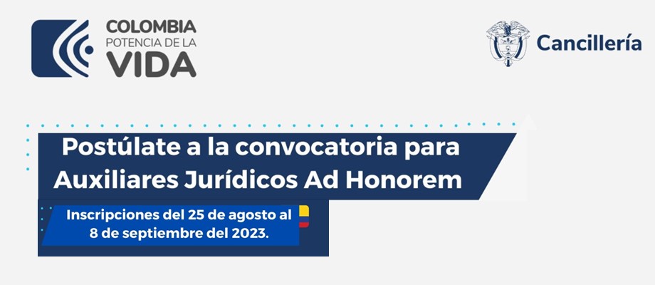 Postúlate a la convocatoria para Auxiliares Jurídicos Ad Honorem del 2023 a 2024