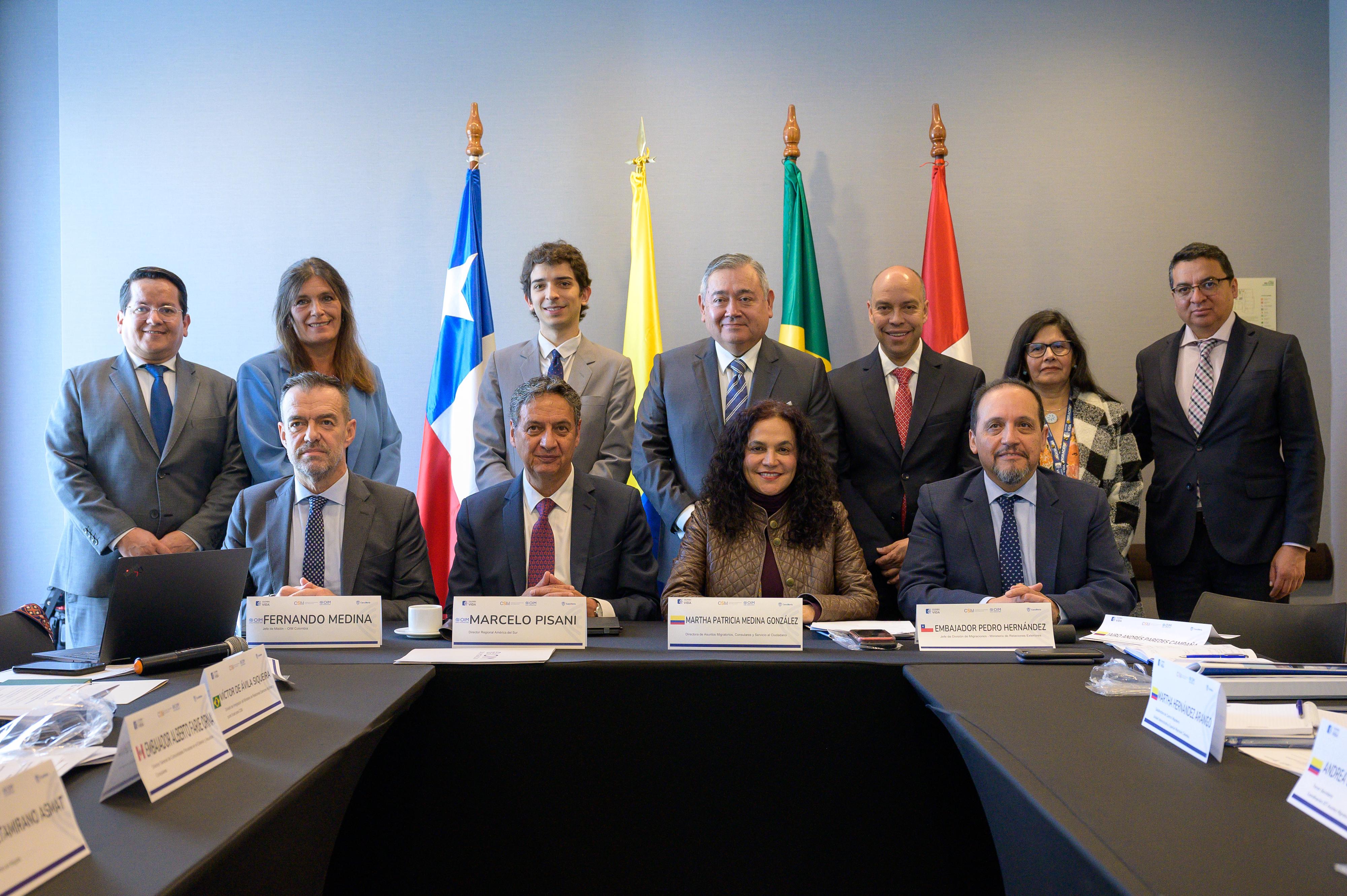 Primera Reunión de la Troika Ampliada en el marco de la Presidencia Pro Tempore de Colombia en la XXII Conferencia Suramericana sobre Migraciones