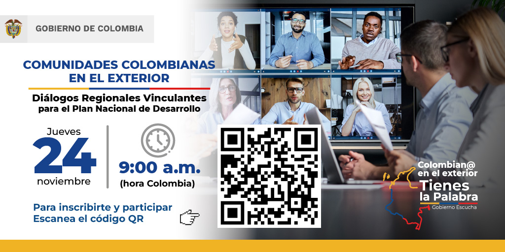 Diálogo Regional Vinculante con las Comunidades Colombianas en el Exterior (virtual) 