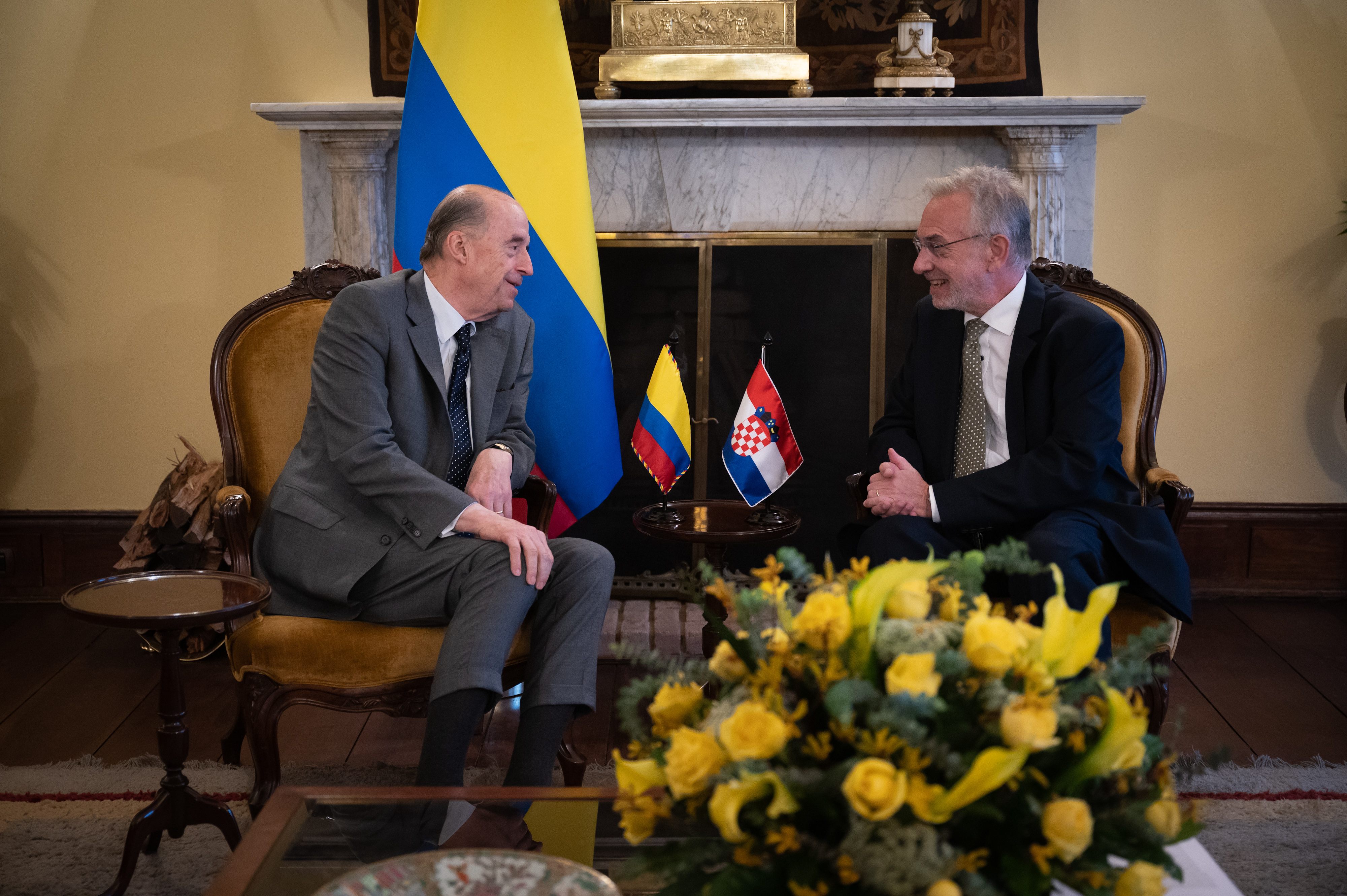 Diálogo sobre cooperación en asuntos de postconflicto entre el Canciller Álvaro Leyva y el  Embajador de Croacia en Brasil