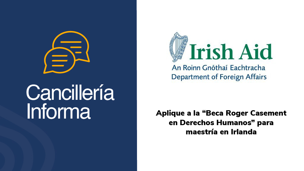 Aplique a la “Beca Roger Casement en Derechos Humanos” para maestría en Irlanda 