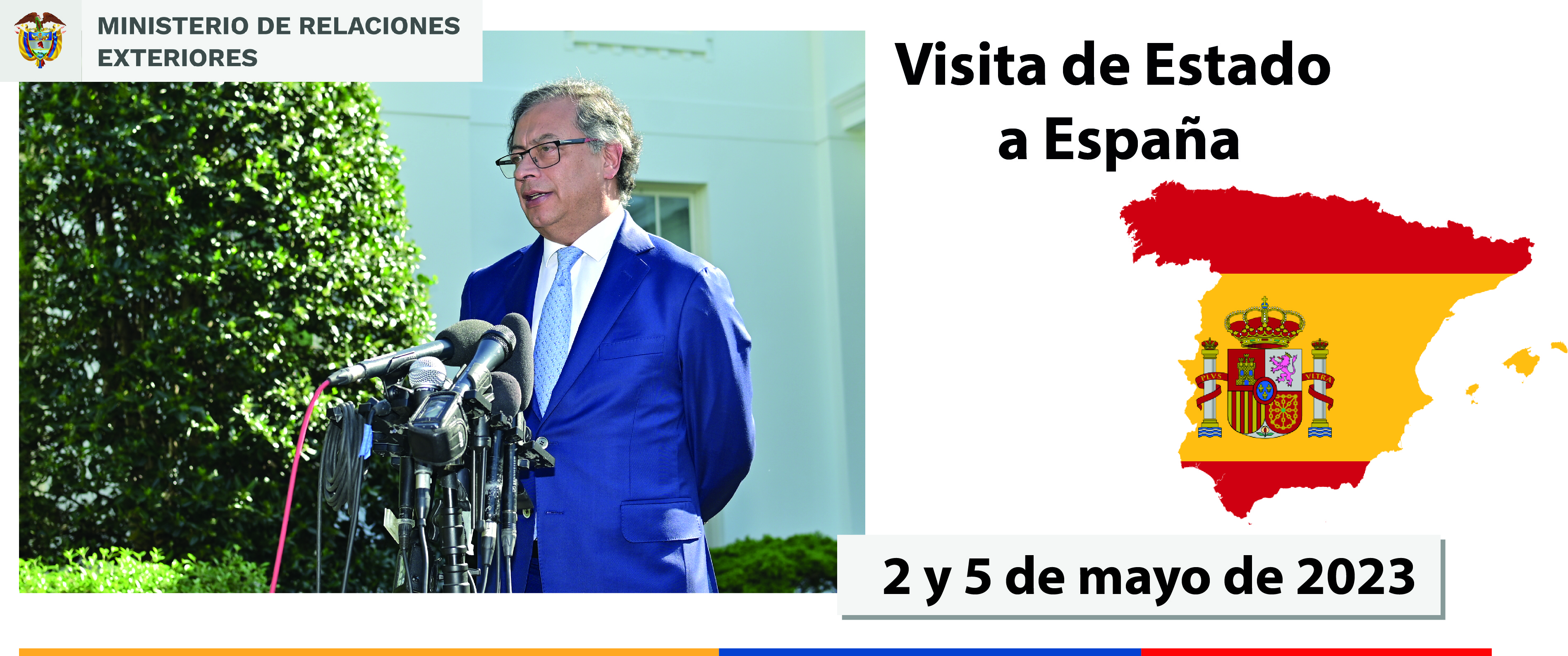 Presidente Gustavo Petro realizará visita de Estado a España entre el 2 y el 5 de mayo